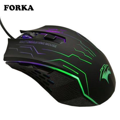FORKA Silent Click USB Wired Gaming Mouse (6 Buttons w/ 3200DPI) - mycomputerspot